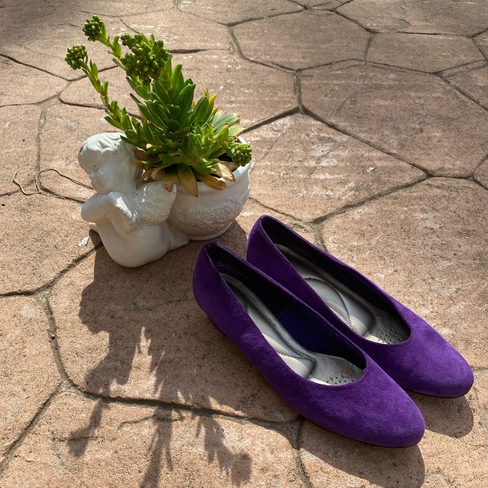Purple Suede Flats